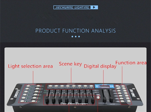 Professional 192 Lighting Console DMX Controller 512 Stage Light Console Lamp for DJ Equipment