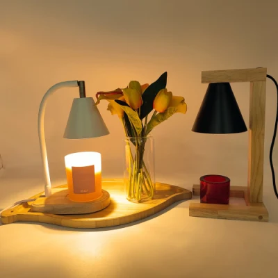 Нагреватель для плавления воска с деревянным основанием, электрическая ароматическая лампа для подогрева свечей для украшения дома